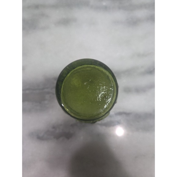 Anchor Hocking Rainflower Avocado Green Glass, Vintage 4" Water Glass, MCM Decor - Picture 7 of 9